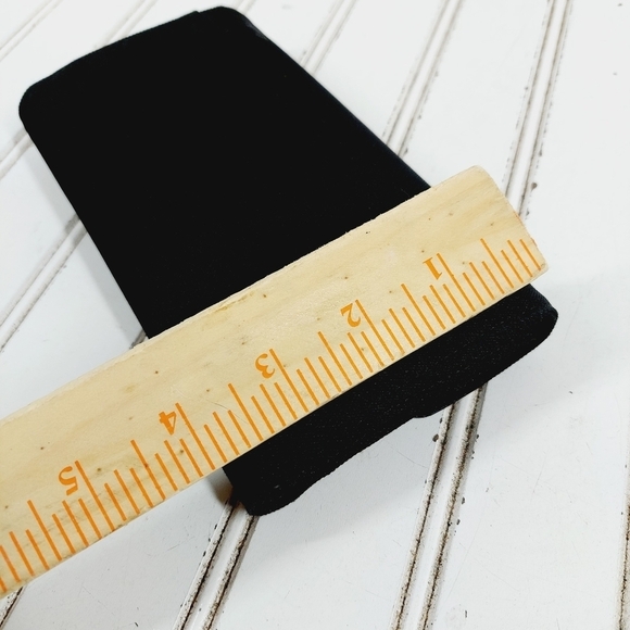 Ralph Lauren Women's Black Leather & Canvas Checkbook Wallet Clutch 0478 - Picture 8 of 12